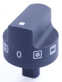 Bertazzoni Platen Knob - 4010354 Electric Commutator Knob Black