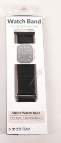 Mobilize Wristbands For Smartwatch - 82012 Mobilize Watch Strap - Alpine - Black Connector - For Apple 42-44-45-49mm - Black
