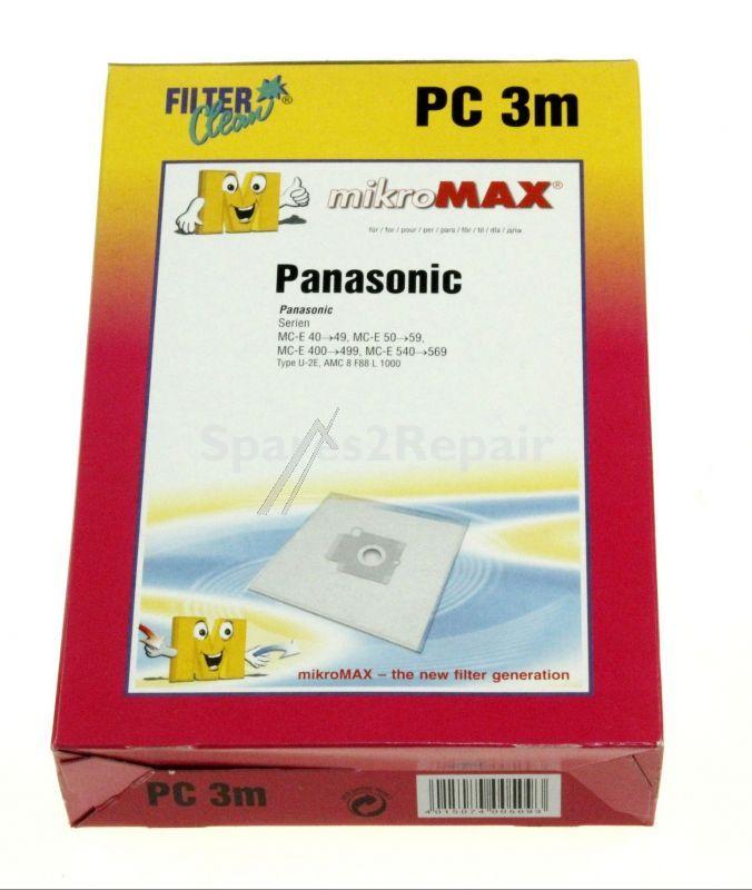 Filterclean Vacuum Cleaner Bags - Pc3m Fl0022-k Non Woven Dust Bags X 4 + 2 Filters