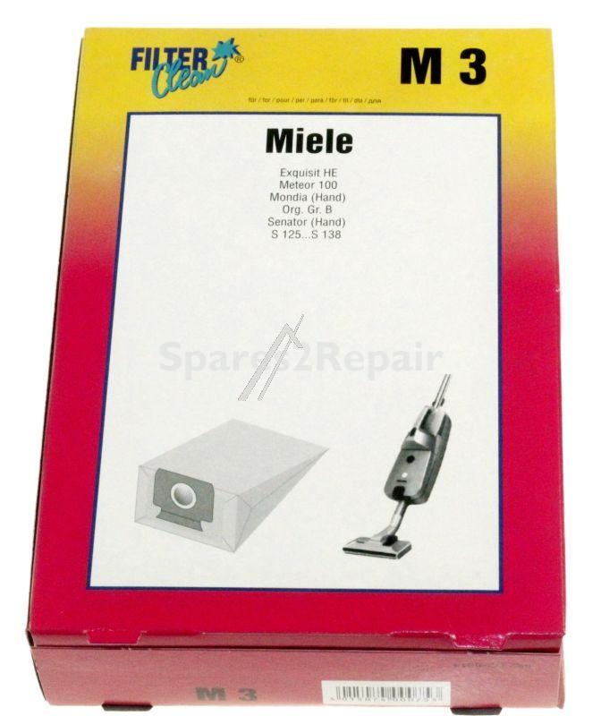 Filterclean Vacuum Cleaner Bags - M3 000105-k Dust Bags X 8 For Miele