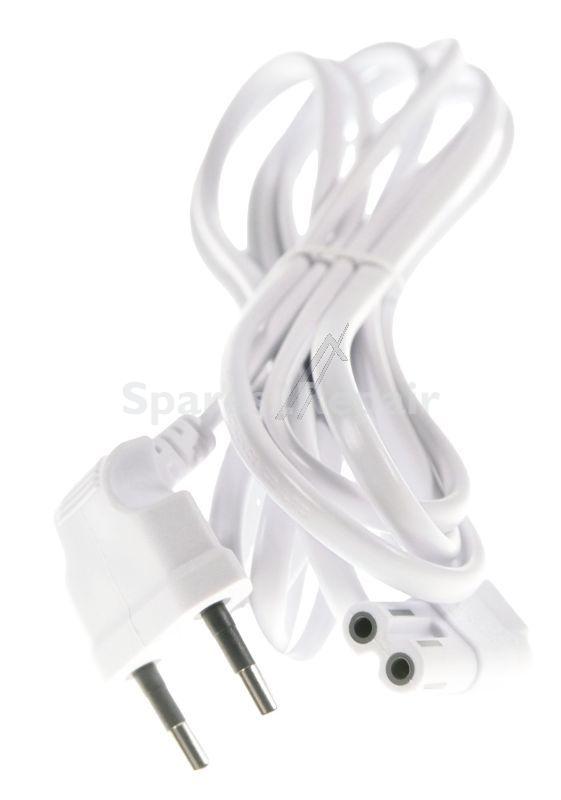 Compatible Euro Power Supply Cable - Euro Power Cable Angled White 3 0m