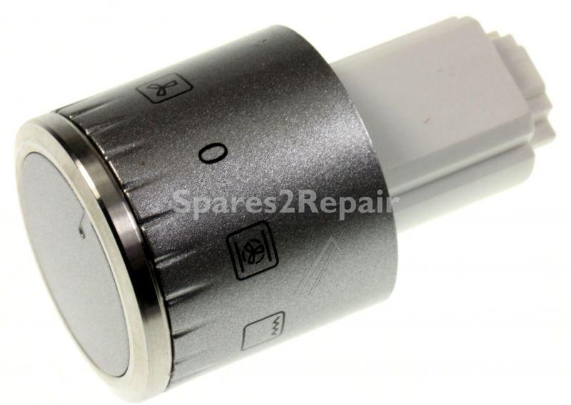 Button - 250400090 C00914890 Oven Comutator Knob White Body Inox Ring [Arcelik]