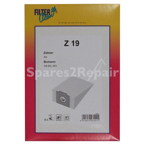 Filterclean Vacuum Cleaner Bags - Z19 000818-k Dust Bags: 5+1+1