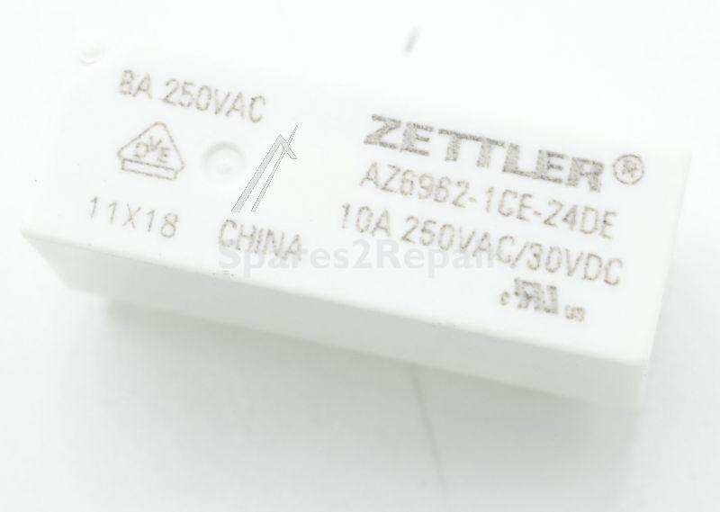 Zettler Pcb Relay To 24v - 24vdc 10a-250vac Relay, 1 Changeover