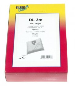 Filterclean Vacuum Cleaner Bags - Dl3m Fl0075-k Dust Bags X4
