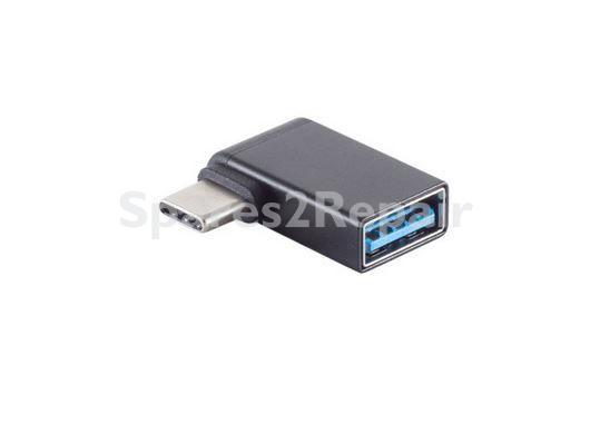 Com Usb-adaptor - Usb-c 3.0 Adapter, Type-a Socket, 90 °, Otg, Metal