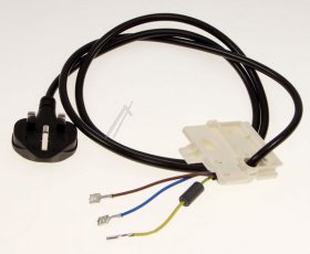 Whirlpool Mains Power Lead - C00519110 488000519110 Power Cord Uk Plug With Ferrite