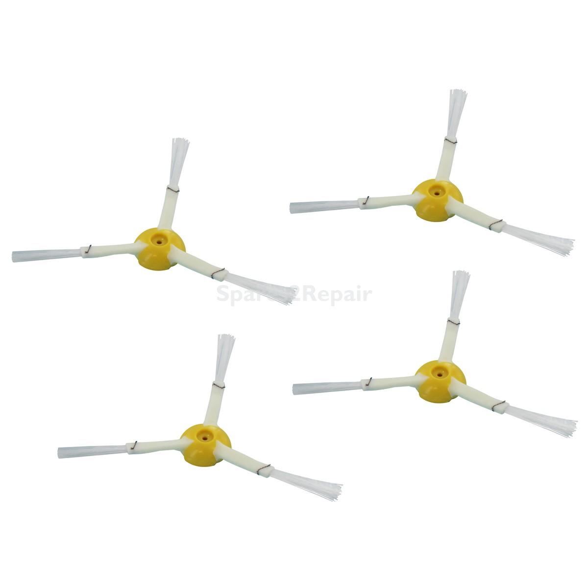 Compatible for iRobot Roomba 800, 870, 880 Series 3-Arm Side Brushes (Pack of 4)